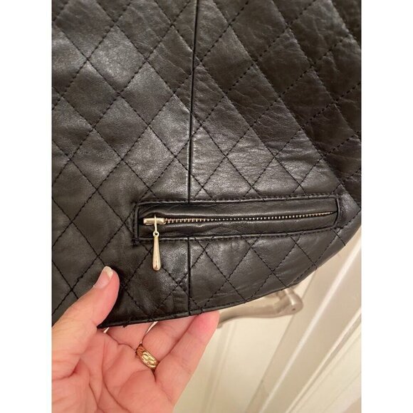 Hamilton Manor Quilted Leather Vest MEN'S SZ  L‎ ZIPPER FRONT - Picture 4 of 13